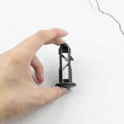 DAO Soptunnor-3 Par Gångjärnsbultar Gångjärnstappar För Soptunnalock Passar 240/120/100/60l Utomhussoptunnor, 65mm X 18mm, Svart Plast [db]