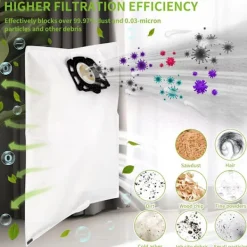 Dammsugare & Tillbehör-10 påsar för Kärcher WD4 WD5 WD6 MV4 MV5 MV6 dammsugare[DS]