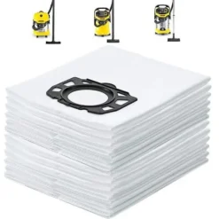 Dammsugare & Tillbehör-10 påsar för Kärcher WD4 WD5 WD6 MV4 MV5 MV6 dammsugare - FX-
