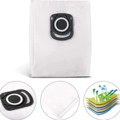 Dammsugare & Tillbehör-10 påsar för Rowenta Zr200520 Zr200720 Silence Force Compact Power X-trem Power (ro64xx Ro63xx Ro68xx Ro39xx)