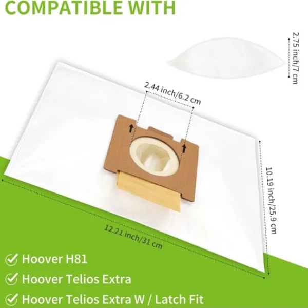 Dammsugare & Tillbehör-10 påsar till Hoover H81 Telios Extra dammsugare