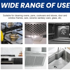 AcserGery Rengöringsmedel-2025 Senaste Modell Rengöringskräm i Rostfritt Stål Kök Köksapparater Spiskåpa Rengöringskräm för Tunga Oljor Rengöringskräm för Rost