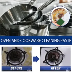 AcserGery Rengöringsmedel-2025 Senaste Modell Rengöringskräm i Rostfritt Stål Kök Köksapparater Spiskåpa Rengöringskräm för Tunga Oljor Rengöringskräm för Rost