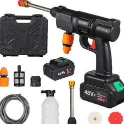 YUJDA Högtryckstvättar-1 Set Trycktvätt Elektrisk Högtryckstvätt Sladdlös Trycktvätt För Bil Trädgård[ALJ] (YJD) 30.00X25.50X11.00CM