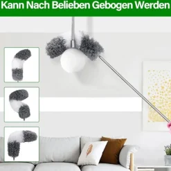 Svampar & Dukar-1 set ull dammvippa grå komplett set (1,4 meter), Färg: stil3