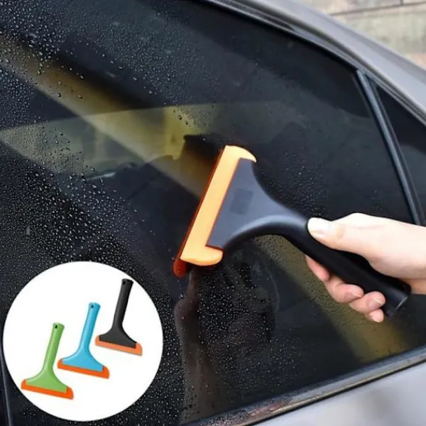 Fönsterrengöring-3 Silikonfönsterskrapor, Silikonfönsterskrapa, Liten storlek för bilskrapa