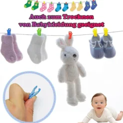 Tvättillbehör-40 Sock Clips för Tvättmaskin och Torktumlare Sockhållare Tvättmaskin med Krokar Strumpor med Sock Clip Direkt i Lådan Utan att Vika Strumpor