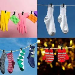 Tvättillbehör-50 Sock Clips För Tvättmaskin Och Torktumlare, Tvättklämmor, Strumpeklämmor, Handduksklämmor För Tvätt, Strumpeklämma [DB]