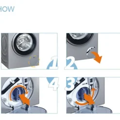 DMstore Tvättmaskiner-1 st Avloppsplugg för Siemens, Bosch WM1095/1065 WD7205 Tvättmaskin