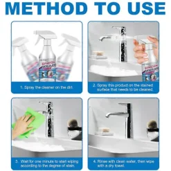 Rengöringsmedel-1-5 st Badrumsrengöring Badrumsvask Toalett Avrostning Rengöring Dekontaminering Avkalkning Multifunktionell Rengöring 4pcs
