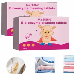 Rengöringsmedel-2 st Bio-Enzym Rengöringstabletter Multifunktionella Bio-enzym Rengöringstabletter Tvätmaskinsrengöringstabletter Allrengörande