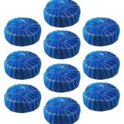 Rengöringsmedel-10 st Blå Rengöringstabletter för Toalettstol för Badrum & Toalettank