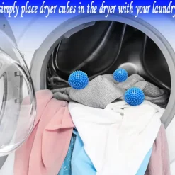 Torktumlare-3 st blå tvättbollar för torktumlare, smältfria nya mjukare material torktumlarboll - Kläder kommer ut mjuka fluffiga färre rynkor