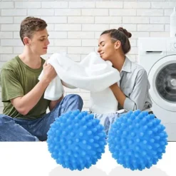 Torktumlare-3 st blå tvättbollar för torktumlare, smältfria nya mjukare material torktumlarboll - Kläder kommer ut mjuka fluffiga färre rynkor
