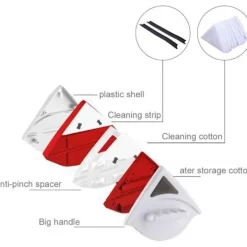 Fönsterrengöring-24 st bomullsplattor ersättningskit för magnetisk fönsterputsare dubbelsidig