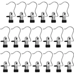 Tvättillbehör-10 st bärbara tvättklämmor för resor, hem, kläder, stövlar, galgar, klämmor, hängande krokar, klämmor, klämmor i rostfritt stål