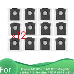 Dammsugare & Tillbehör-12 st Dammsugarpåsar för Dreame L40 Ultra / X40 Ultra Complete / MOVA P10 Pro Ultra / MOVA P50 Pro Ultra-Perfet