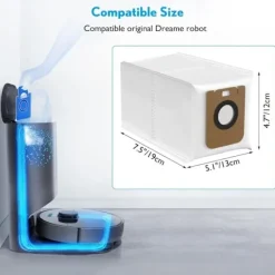 Dammsugare & Tillbehör-10 st Dammsugarpåsar för Dreame D10 Plus/Dreame D10s Plus Robotdammsugare, Dammsugarpåse Tillbehörssats Kompatibel med Dreame D10/D10s Plus