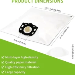 Dammsugare & Tillbehör-10 st dammsugarpåsar för Karcher dammsugare wd4 wd5 wd6 mv4 mv5 mv6