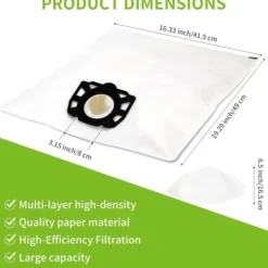 Dammsugare & Tillbehör-10 st dammsugarpåsar för Karcher dammsugare WD4 WD5 WD6 MV4 MV5 MV6