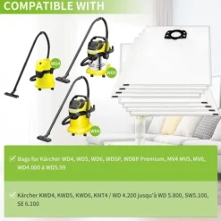 Dammsugare & Tillbehör-10 st dammsugarpåsar för Karcher dammsugare wd4 wd5 wd6 mv4 mv5 mv6