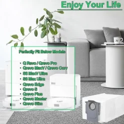 Dammsugare & Tillbehör-22 st Dammsugarpåsar för Roborock Saros 10/10R, Q Revo, Qrevo S/Slim