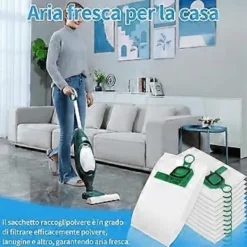 Dammsugare & Tillbehör-10 st Dammsugarpåsar för Vorwerk Kobold VK140 VK150 FP140 FP150 med 2 Filter