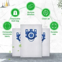 Dammsugare & Tillbehör-12 st Dammsugarpåsar kompatibla med Gn Airclean 3d Efficiency dammpåsar Ersättning Gn dammsugarpåse Par_tfrf