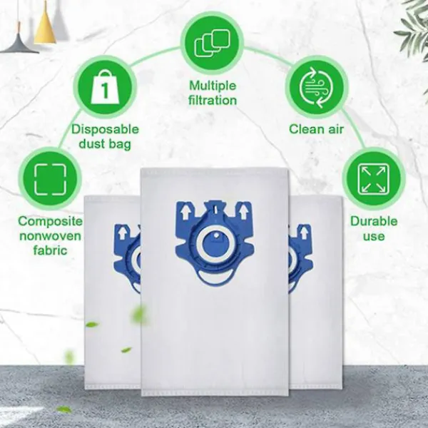 Dammsugare & Tillbehör-12 st Dammsugarpåsar kompatibla med Gn Airclean 3d Efficiency dammpåsar Ersättning Gn dammsugarpåse Par_tfrf