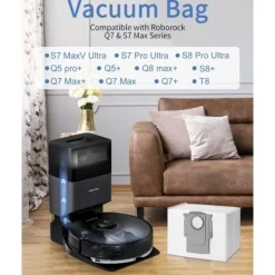 Dammsugare & Tillbehör-10 st dammsugarpåsar tillbehör för Xiaomi Roborock S8+/S8 Pro Ultra S7 MaxV Ultra/S7 Pro Ultra/Q7 robotdammsugare