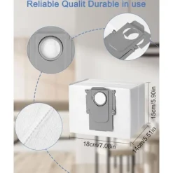Dammsugare & Tillbehör-10 st dammsugarpåsar tillbehör till Xiaomi Roborock S8+/S8 Pro Ultra S7 MaxV Ultra/S7 Pro Ultra/Q7 robotdammsugare