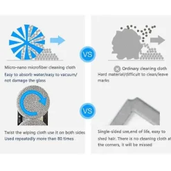 Fönsterrengöring-12 st Dammsugartillbehör Fönsterputsduk Passar Hobot 188 168 198 388