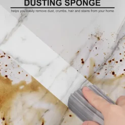 Svampar & Dukar-2 st Dammtorkningssvamp, Dubbelsidig Fuktig Rengöringssvamp Dammtorkare Rengöringsverktyg Återanvändbar Fuktig Dammsugare Våt Dammsugare Svamp
