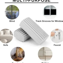 Svampar & Dukar-2 st Dammtorkningssvamp, Dubbelsidig Fuktig Rengöringssvamp Dammtorkare Rengöringsverktyg Återanvändbar Fuktig Dammsugare Våt Dammsugare Svamp