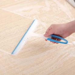 Fönsterrengöring-2 st Duschskrapor, Badrums- och Duschskrapa, Duschspegel Glasskrapa i Plast, Fönsterputsare för, Halkfritt mjukt lim gl[D]