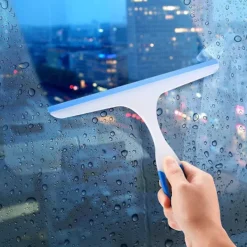 Fönsterrengöring-2 st Duschskrapor, Badrums- och Duschskrapa, Duschspegel Glasskrapa i Plast, Fönsterputsare för, Halkfritt mjukt lim gl[D]