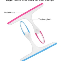Fönsterrengöring-3 st duschskrapor, fönsterrengörare för badrumsglasdörrar, speglar, bilrutor, tjock plast och silikon