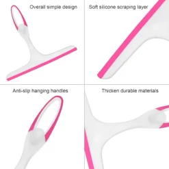 Fönsterrengöring-3 st duschskrapor, fönsterrengörare för badrumsglasdörrar, speglar, bilrutor, tjock plast och silikon