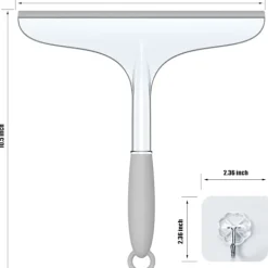 Fönsterrengöring-2 st duschskrapor, lämpliga för dusch, glasdörr, kakel och spegel, ingen strimskrap