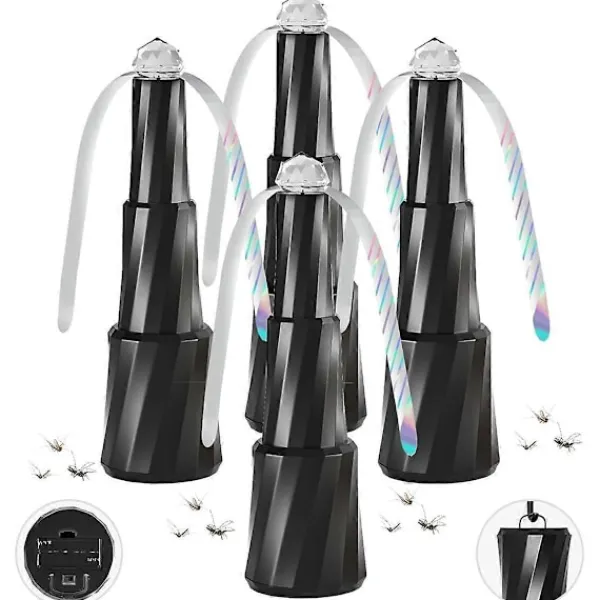 unbranded Skadedjur & Insekter-4 st Fläktar mot Flugor för Bord, Bordsfläkt Utomhus med Krok, Insektsavvisande Infällbara Flugfläktar