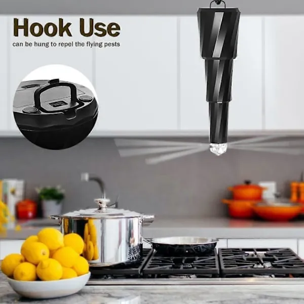 unbranded Skadedjur & Insekter-4 st Fläktar mot Flugor för Bord, Bordsfläkt Utomhus med Krok, Insektsavvisande Infällbara Flugfläktar
