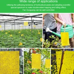 Skadedjur & Insekter-5 ST Flugfångare Dubbelsidig Gula klibbiga fällor Flygande insekt as the picutre