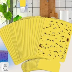 Skadedjur & Insekter-24 st Flygfälla-påfyllningskort för inomhusbruk, Flugfälla för icke-flygande insekter, dubbelsidig klibbig fälla