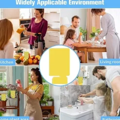 Skadedjur & Insekter-24 st Flygfälla-påfyllningskort för inomhusbruk, Flugfälla för icke-flygande insekter, dubbelsidig klibbig fälla