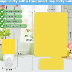 Skadedjur & Insekter-24 st Flygfälla-påfyllningskort för inomhusbruk, Flugfälla för icke-flygande insekter, dubbelsidig klibbig fälla