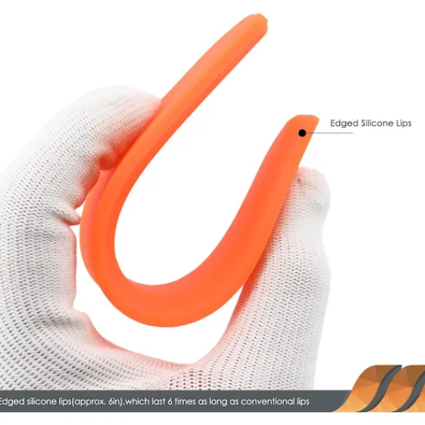 Fönsterrengöring-2 st Fönsterraka med Handtag, Flexibel Gummiraka, Duschraka, för Glas, Speglar, Bilfönster, Badrum, 15 cm