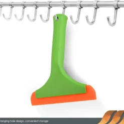 Fönsterrengöring-2 st Fönsterraka med Handtag, Flexibel Gummiraka, Duschraka, för Glas, Speglar, Bilfönster, Badrum, 15 cm