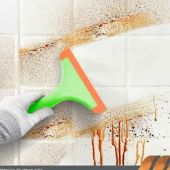 Fönsterrengöring-2 st Fönsterskrapa med Handtag, Flexibel Gummiskrapa, Duschskrapa, för Glas, Speglar, Bilfönster, Badrum, 15 cm