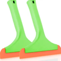 Fönsterrengöring-2 st Fönsterskrapor med Handtag, Flexibel Gummiskrapa, Duschtorkare, för Glas, Speglar, Bilrutor, Badrum, 15 cm