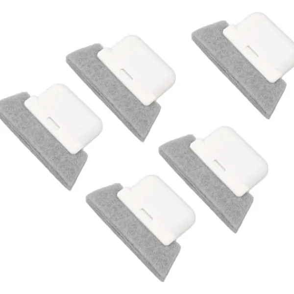 Fönsterrengöring-5 st Fönsterspår Rengöringsborste Skrapa Borste Fönster Litet Paket Borste Hushållsborste Skrapverktyg Skrapa Rengöringsborste